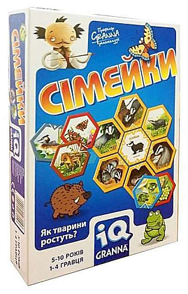 Настольная игра IQ Семейки (IQ Animal families), бренду Granna, для 1-4 гравців, час гри < 30мин. - KUBIX