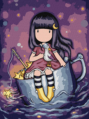 Картина по номерам Дівчина в морі (30х40 см), бренду Ідейка - KUBIX