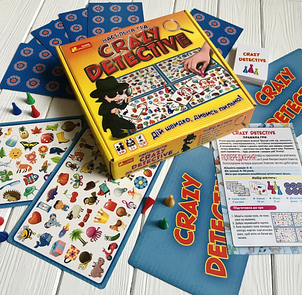 Настольная игра Crazy detective (Безумный детектив), бренду Ранок, для 2-4 гравців, час гри < 30мин. - 4 - KUBIX