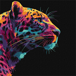 Картина по номерам Яркий леопард (30х30 см)