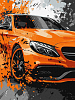 Картина по номерам Помаранчеве авто (30х40 см)