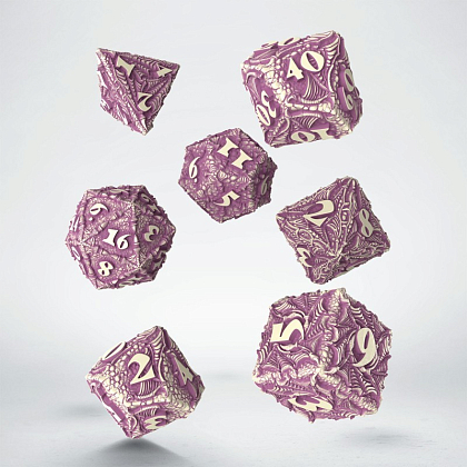 Набір кубиків Dracopolis: Yucatan Featherwing Dice Set (7), бренду Q-Workshop - KUBIX