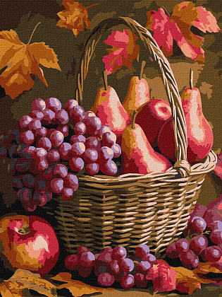 Картина по номерам Осінні фрукти (30х40 см), бренду Ідейка - KUBIX