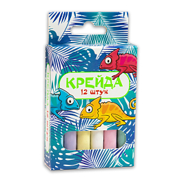 Крейда Маленька кругла різнокольорова (12 штук)
