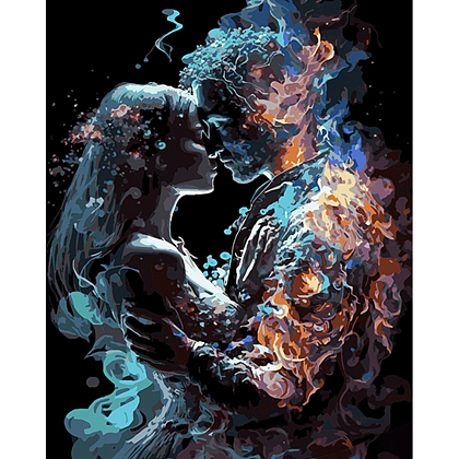 Картина за номерами Лід і полум'я (40х50 см), бренду Strateg - KUBIX