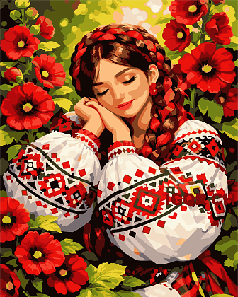 Картина по номерам Украинский цветок (40х50 см), бренду Artissimo - KUBIX