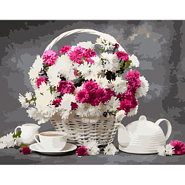 Картина за номерами Хризантеми з чаєм (40х50 см)