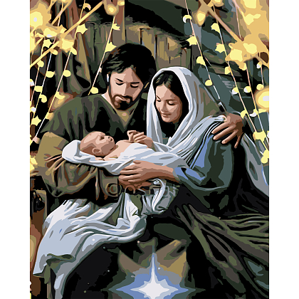 Картина по номерам Ночь рождения (40х50 см), бренду Strateg - KUBIX