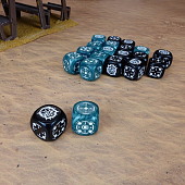 Мініатюра товару Набір кубиків Crosshairs Compact D6: Stormy & Black Dice Set - 2