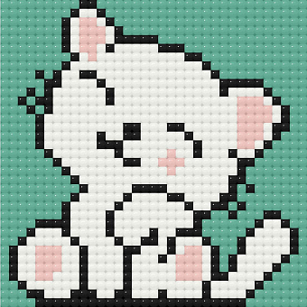 Алмазная мозаика Котик (10х10 см)