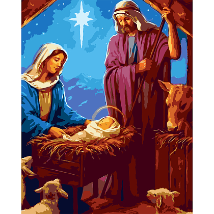 Картина за номерами Свята ніч (40х50 см), бренду Strateg - KUBIX