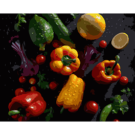 Картина по номерам Яркие овощи (40х50 см)