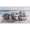 Картина по номерам Лодки на берегу моря (50х25 см)