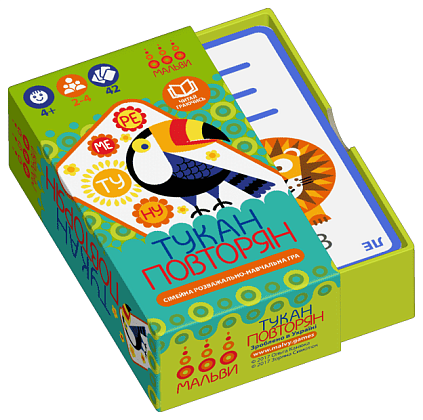 Настільна гра Тукан-Повторян, бренду Мальви, для 2-4 гравців, час гри < 30хв. - KUBIX