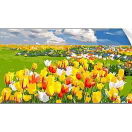 Картина за номерами Поле тюльпанів (50х25 см)