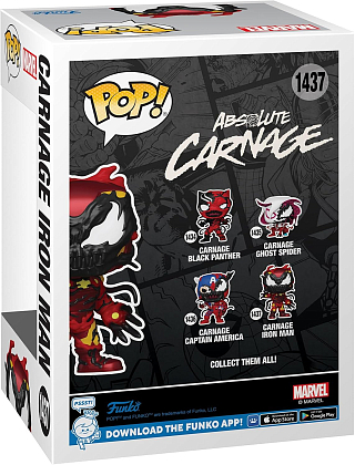 Игровая фигурка FUNKO POP! Карнаж: Железный Человек (Carnageized. Iron Man) Marvel #1437, бренду Funko - 3 - KUBIX