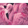 Миниатюра товара Картина по номерам Розовый фламинго (40х50 см) - 1