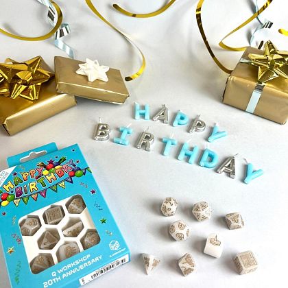 Набір кубиків 20 years: Happy Birthday Dice Set, бренду Q-Workshop - 2 - KUBIX