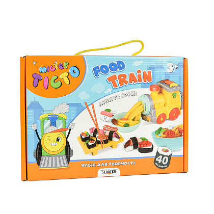 Набор для творчества Мистер тесто Пищевый поезд (Food Train), бренду Strateg, для 1-3 гравців - KUBIX