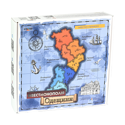 Настільна гра Інвестмонополія Одещини, бренду Strateg, для 2-4 гравців - KUBIX