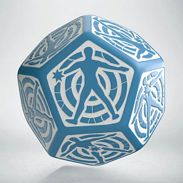 Кубик D12 Hit Location Blue & white die