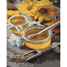 Картина по номерам Баночки с медом (40х50 см)