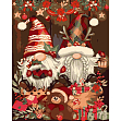 Миниатюра товара Картина по номерам Праздничные гномы (40х50 см) - 1