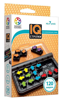 Настольная игра IQ Стрелки (IQ Arrows), бренду Smart Games, для 1-1 гравців, час гри < 30мин. - KUBIX
