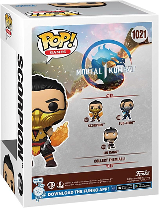 Ігрова фігурка Funko POP Скорпіон (Scorpion) Mortal Kombat 1: #1021, бренду Funko - 3 - KUBIX