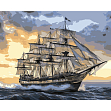 Мініатюра товару Картина за номерами Корабль у відкритому морі (40х50 см) - 1