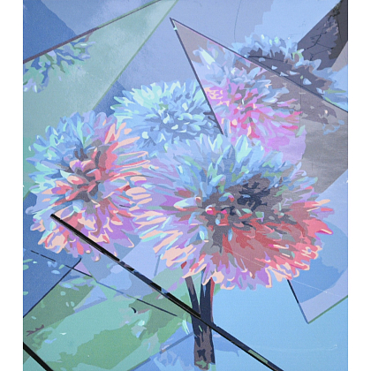 Картина по номерам Цветы в зеркалах (30х40 см), бренду Strateg - KUBIX
