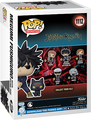 Игровая фигурка FUNKO POP! Мегуми Фушигуро (Megumi with Dog) Animation Jujutsu Kaisen #1112, бренду Funko - 3 - KUBIX