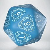 Мініатюра товару Кубик D20 Level Counter Blue & white Die - 1