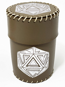 Стакан для кубиков D20 коричневый Dice Cup - KUBIX Стакан для кубиков D20 коричневый Dice Cup