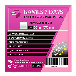 Протектори Games7Days (70 x 70 мм) Premium Square (50 шт)