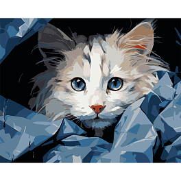 Картина за номерами Блакитнооке кошеня (40х50 см)
