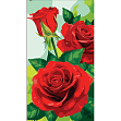 Миниатюра товара Картина по номерам Красные розы (50х25 см) - 1