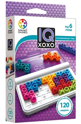 Настільна гра IQ XOXO, бренду Smart Games, для 1-1 гравців, час гри < 30хв. - KUBIX