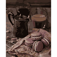 Миниатюра товара Картина по номерам Макарун к кофе (40х50 см) - 1