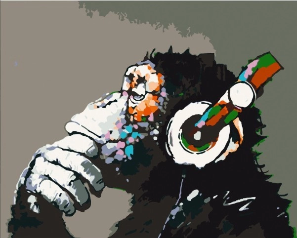 Картина по номерам Disco monkey (40х50 см), бренду Art Craft - KUBIX