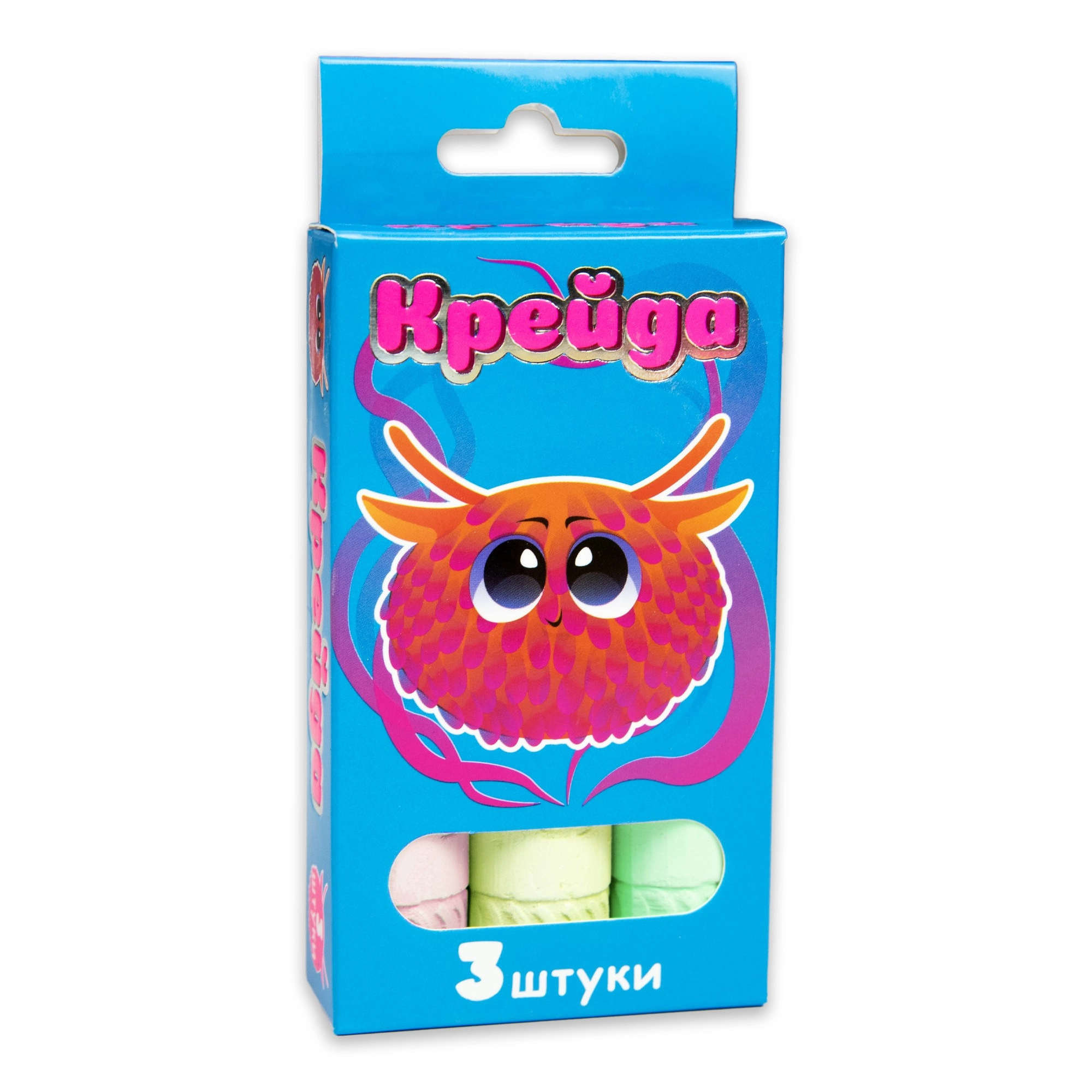 Мел Фигурный разноцветный (3 шт), бренду Strateg - KUBIX
