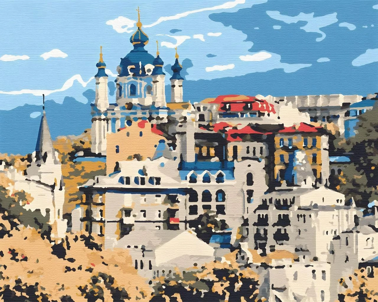 Картина по номерам Андрейский спуск (40х50 см), бренду Riviera Blanca - KUBIX
