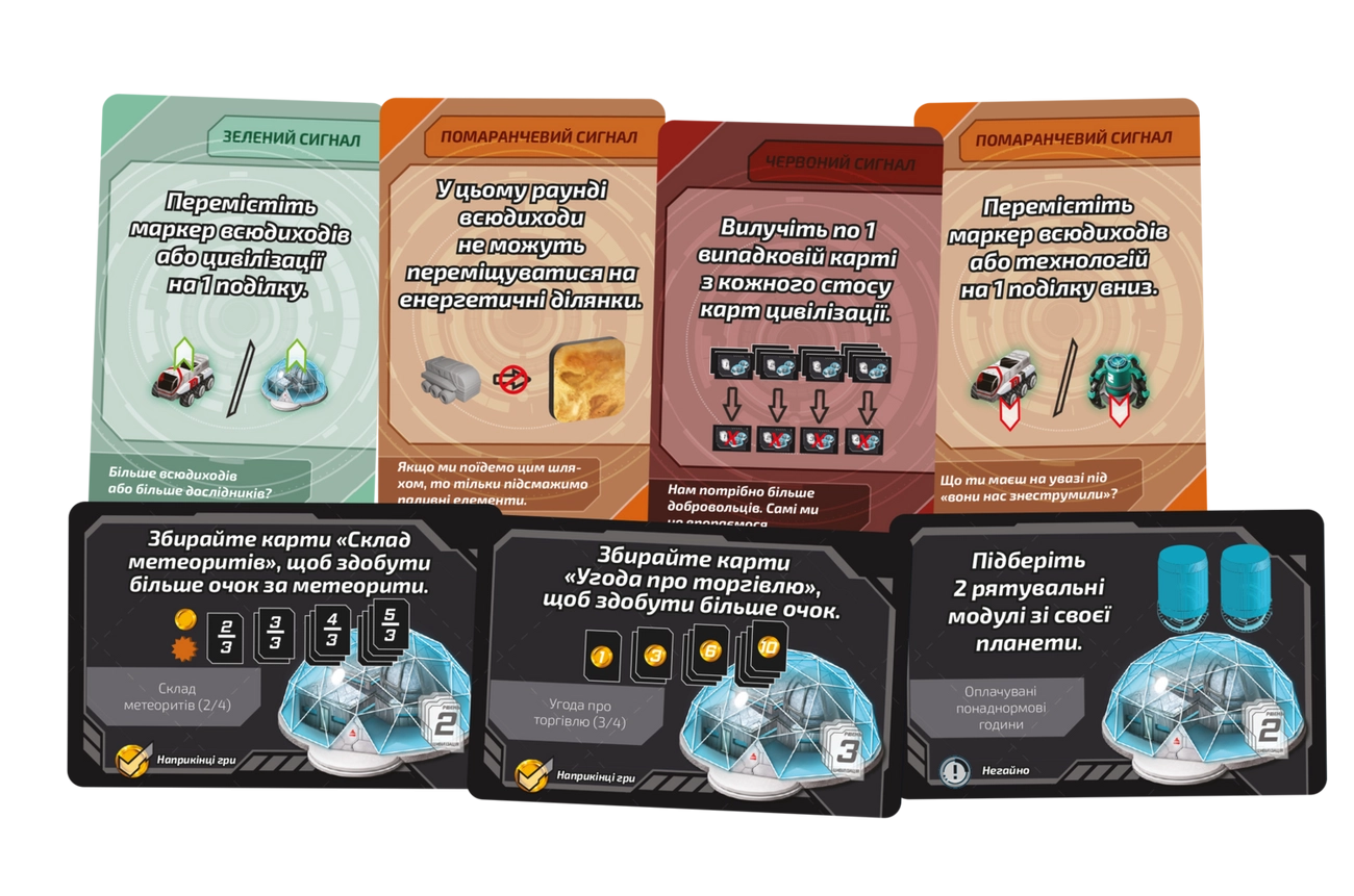 Купити Настільна гра Невідома планета (Planet Unknown), бренду Geekach Games - 4 - KUBIX Настільна гра Невідома планета (Planet Unknown), бренду Geekach Games, для 1-6 гравців, час гри > 60хв. - 4 - KUBIX