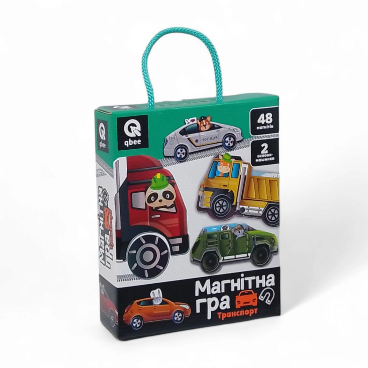 Настольная магнитная игра Транспорт, бренду qbee, для 1-2 гравців - KUBIX