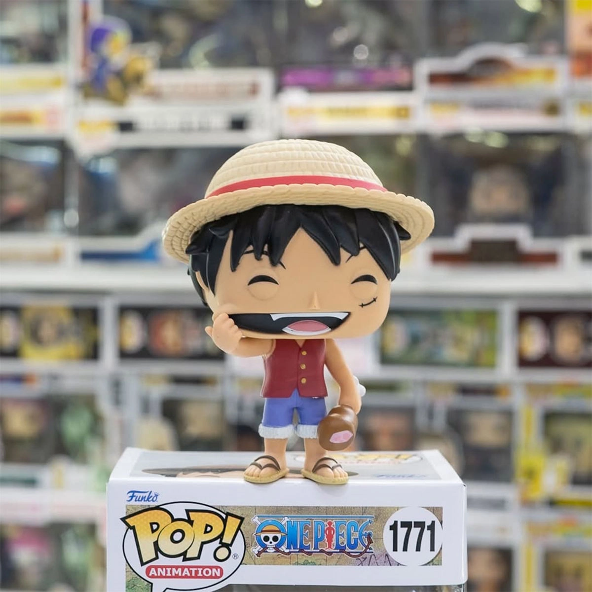 Ігрова фігурка Funko POP! Луффі, що посміхається (Monkey D. Luffy with Meat) One Piece: #1771, бренду Funko - 3 - KUBIX 