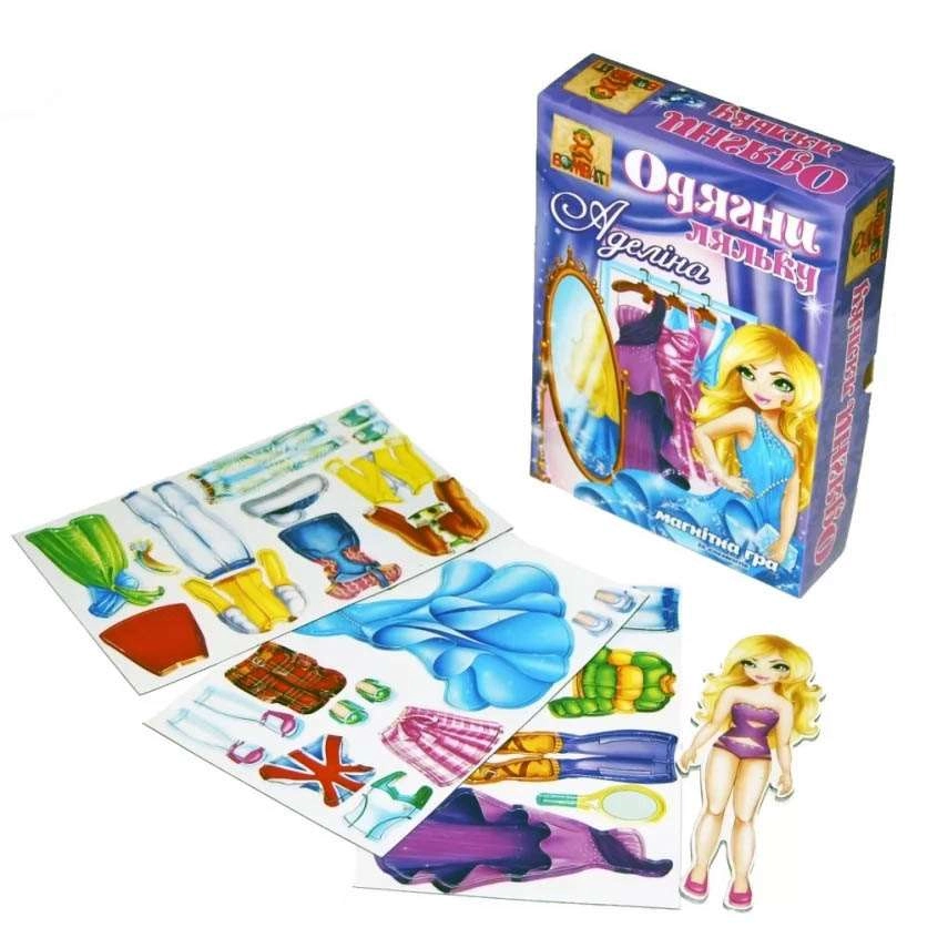 Настільна гра Одягни ляльку: Аделіна, бренду Bombat Game, для 1-1 гравців, час гри < 30хв. - 2 - KUBIX 