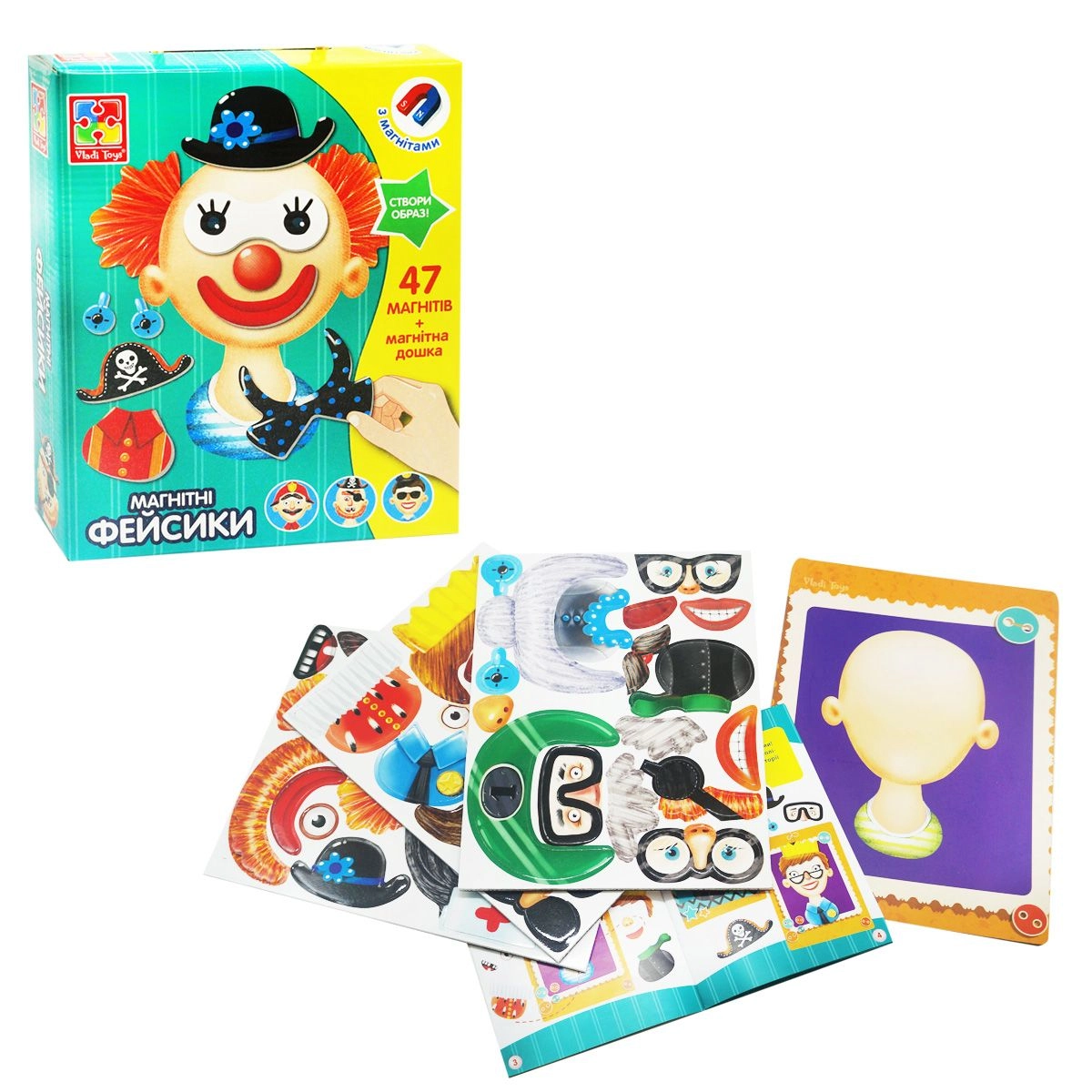 Настольная магнитная игра Фейсики, бренду Vladi Toys, для 1-2 гравців - 3 - KUBIX 