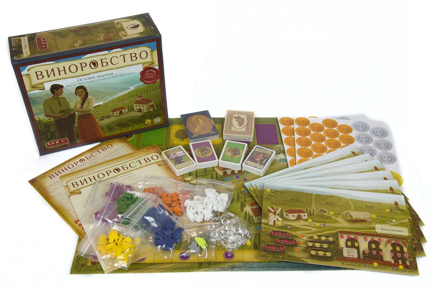 Настольная игра Виноделие (Viticulture), бренду Kilogames, для 1-6 гравців, час гри < 60мин. - 3 - KUBIX 