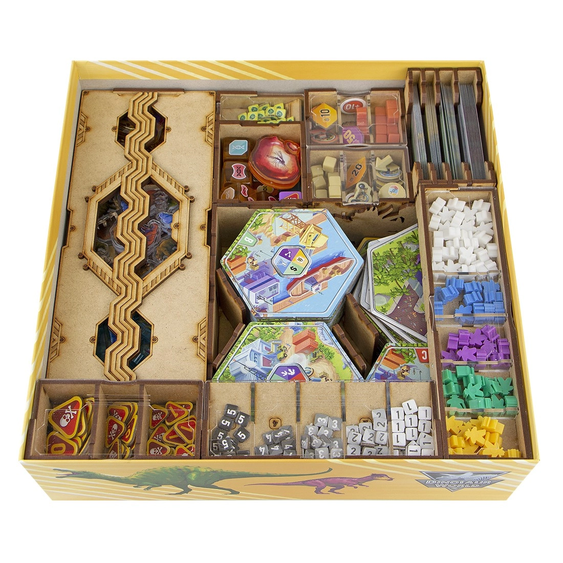 Органайзер для настільної гри Світ Динозаврів (Organizer for boardgame Dinosaur World), бренду Tower Rex - KUBIX