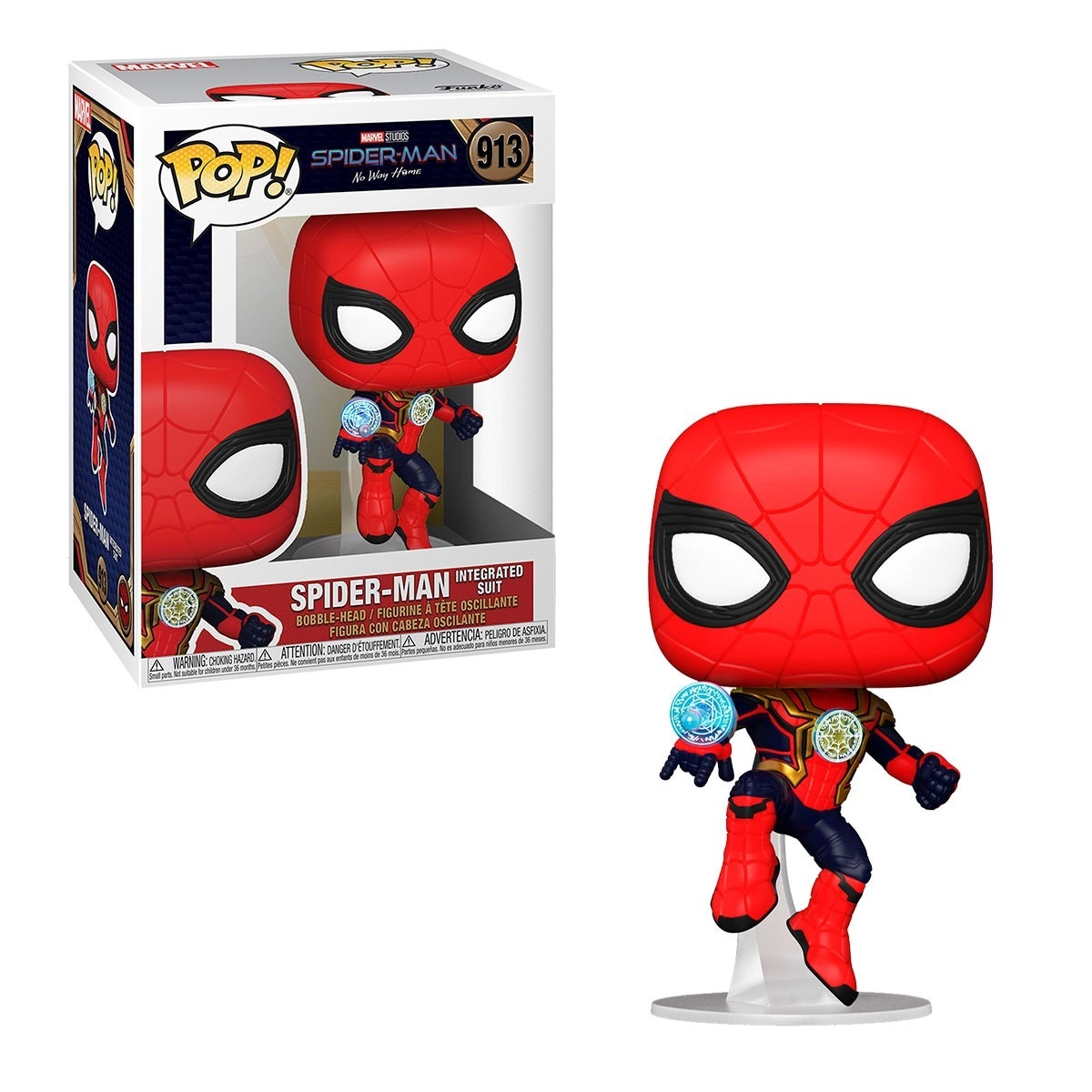 Игровая фигурка FUNKO POP! ЧЕЛОВЕК-ПАУК (интегрированный костюм) (Spider-Man) Marvel #913, бренду Funko - 2 - KUBIX 